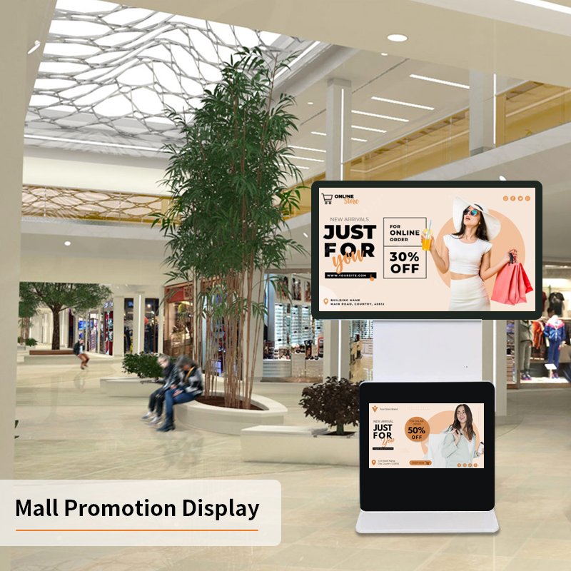 Floor Stand 32 43 49 55 65 Inch 4K Digital LCD Display Monitor Touch Screen Players Wifi Indoor Totem Advertising Screen