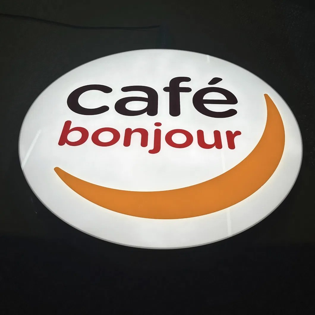 FZY Round Backlit Light Box Back Light Publicity Publicidade Neonsign Advertising Boards Billboard Lightbox For Coffee Shops