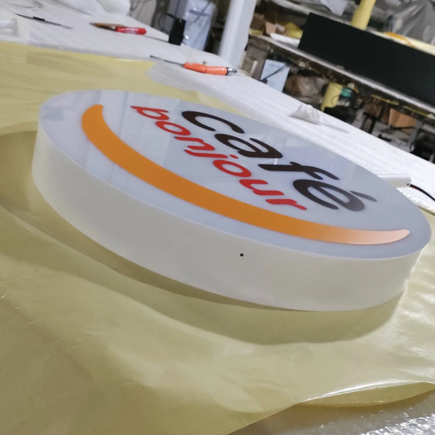 FZY Round Backlit Light Box Back Light Publicity Publicidade Neonsign Advertising Boards Billboard Lightbox For Coffee Shops
