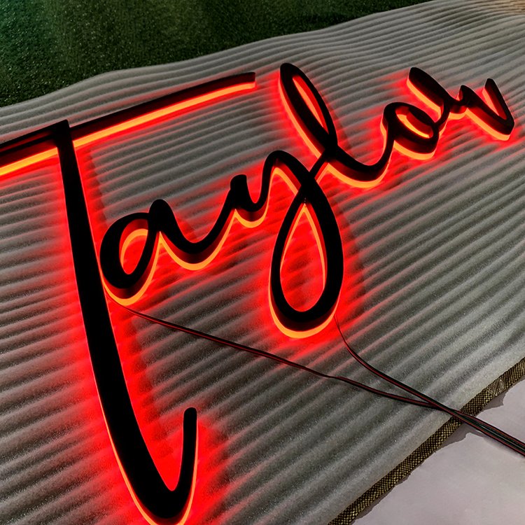 stainless steel Led channel letter sign acrylic customized sign led metal Backlit letter logo 3d custom led sign for business