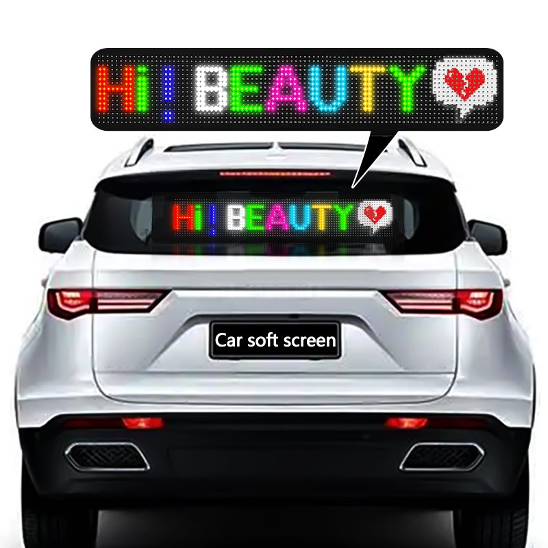Customizable DIY Programmable LED Sign Cars Uber Signs USB Bluetooth App Control Soft Thin Flexible Window Advertising Equipment