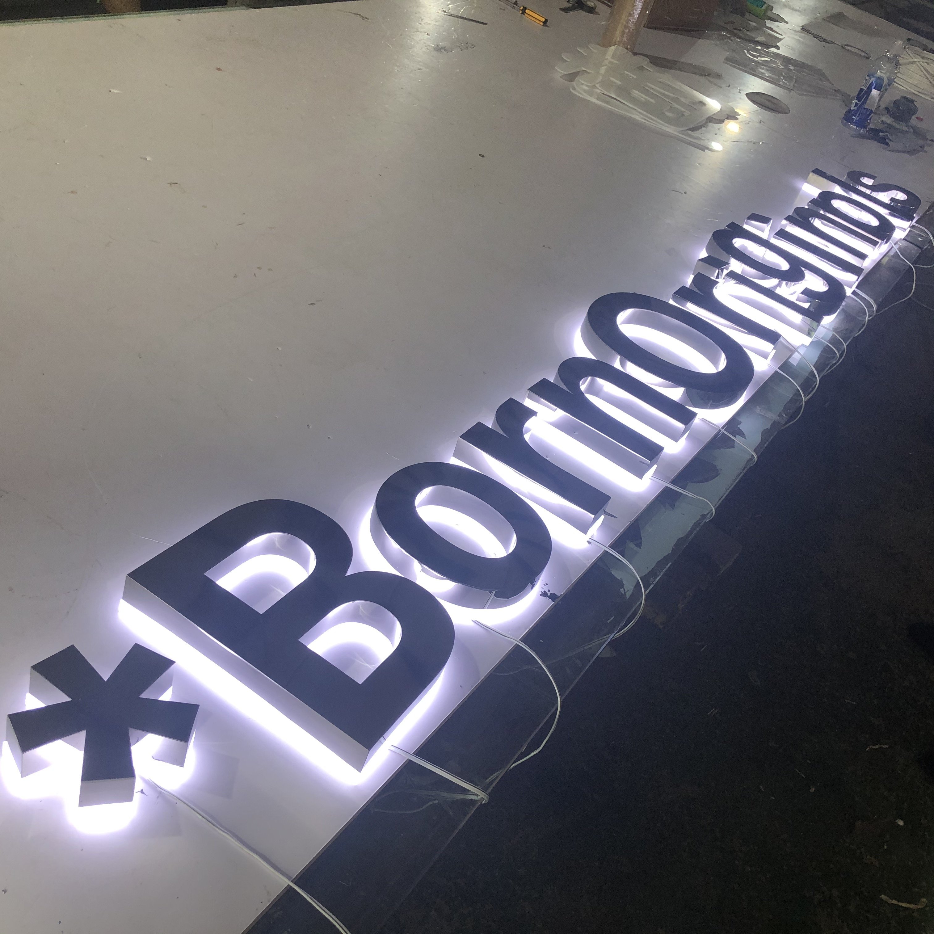 Led Channel Letters Outdoor Store Signage 3d Acrylic Logo Sign led backlit sign Illuminated logo 3d custom led sign for business