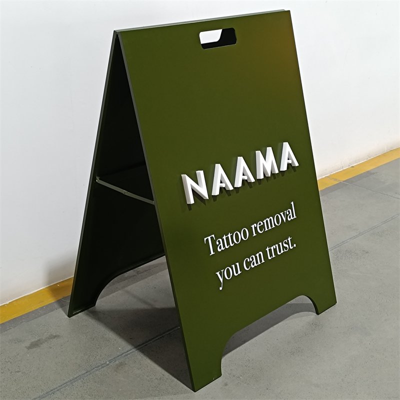 Double-Sided Folding A-Frame Advertising Board Double-Sided Outdoor ndoor Plastic Portable Sidewalk Sign Pavement Sign
