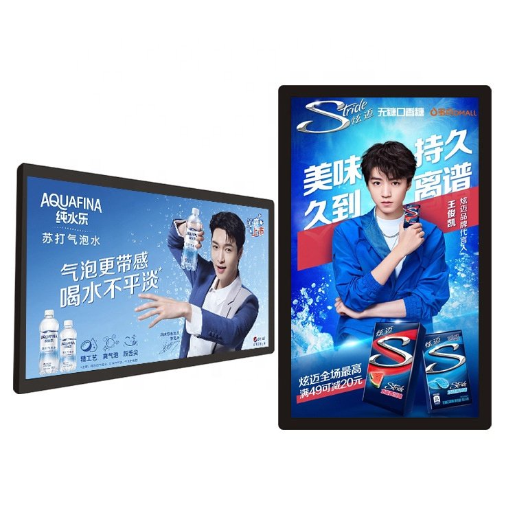 32 43 55 Inch 4k Video Player Display Interactive Wall Mounted Advertising Screens Lcd Commercial Display Digital Signage