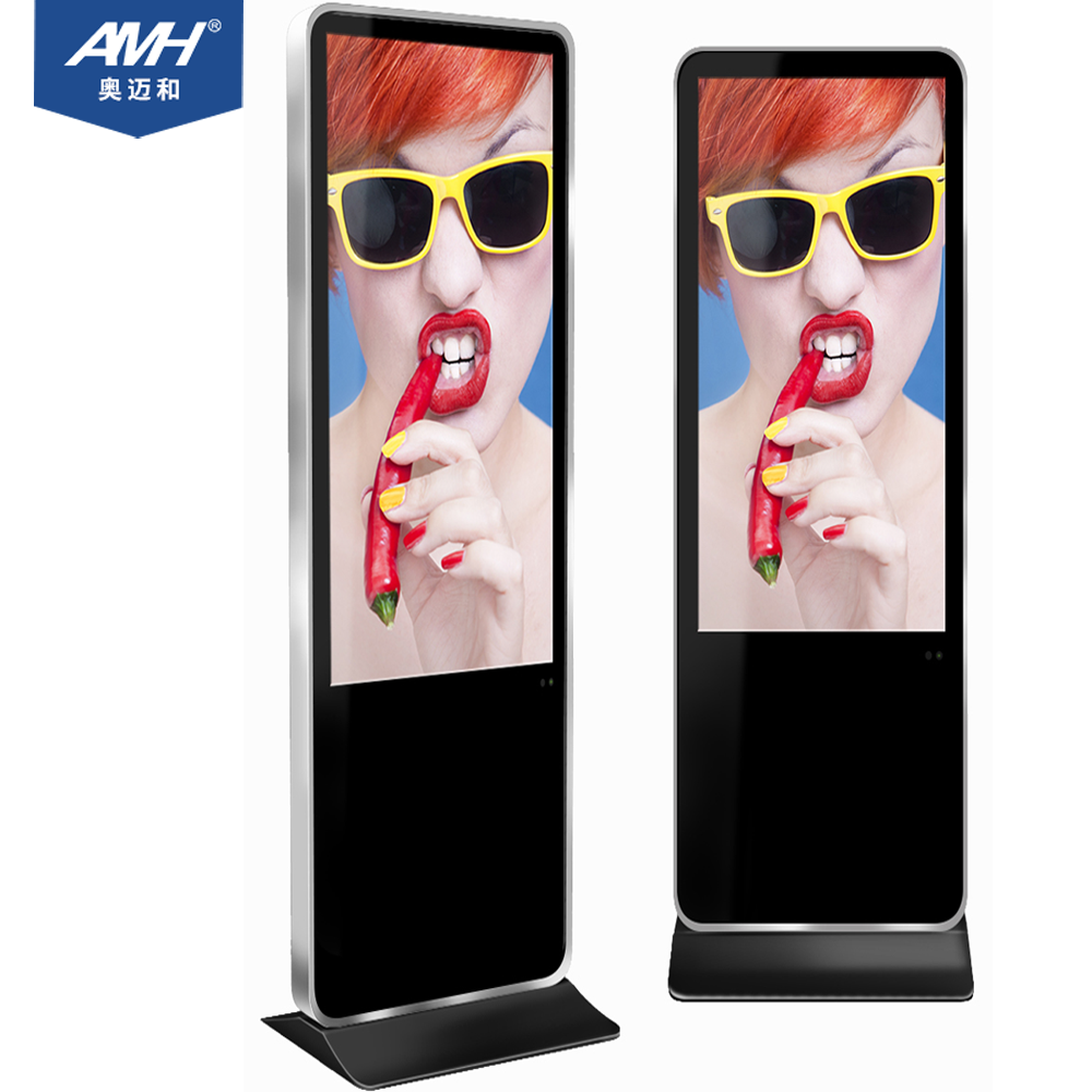 55 inch Digital Signage Free Standing Advertising Display Screen LCD Display Media Player and Content Management Software