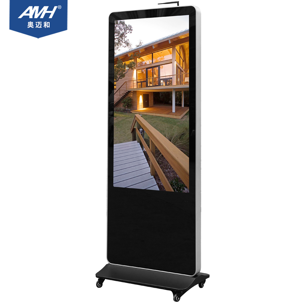 55 inch Digital Signage Free Standing Advertising Display Screen LCD Display Media Player and Content Management Software