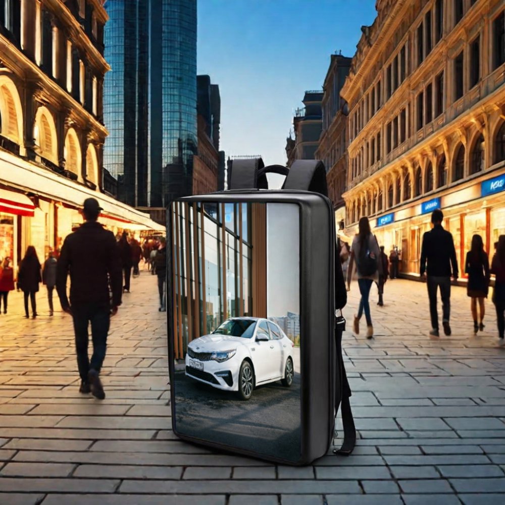 High Brightness Waterproof Outdoor LCD Billboard Backpack Android Advertising with 4G Wifi Water Proof Battery Powered Walking