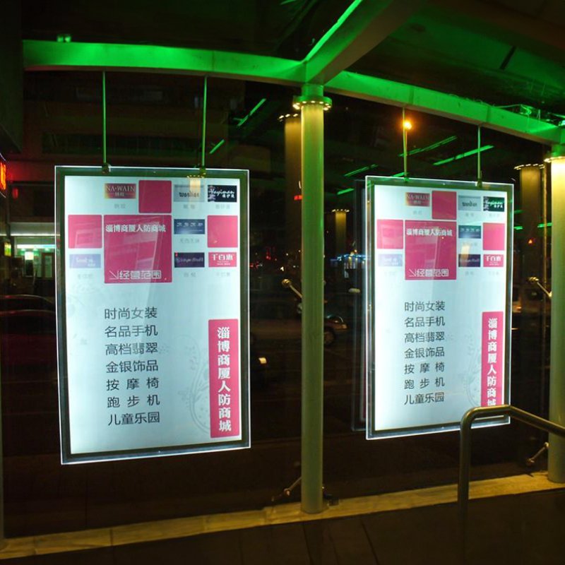 Best Sales Crystal Light Box Led Photo Frame Light Box Crystal Poster Light Box Crystal For Door for A1 size