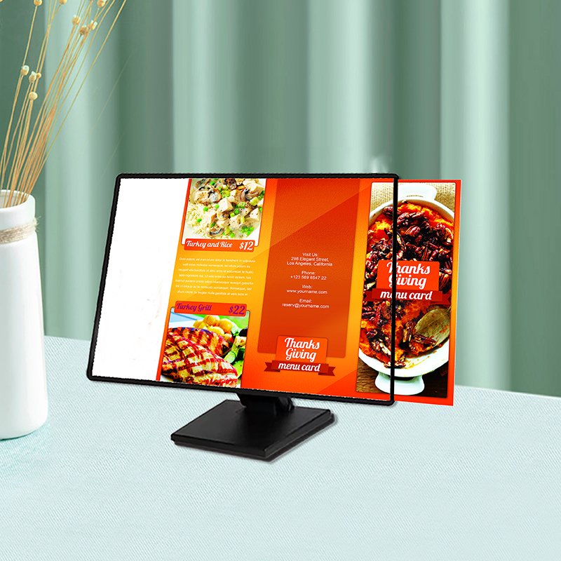 Toughened glass Ultra-thin Led Backlit Light Box Aluminum Frame Magnetic Electronic Restaurant Menu Board Advertising