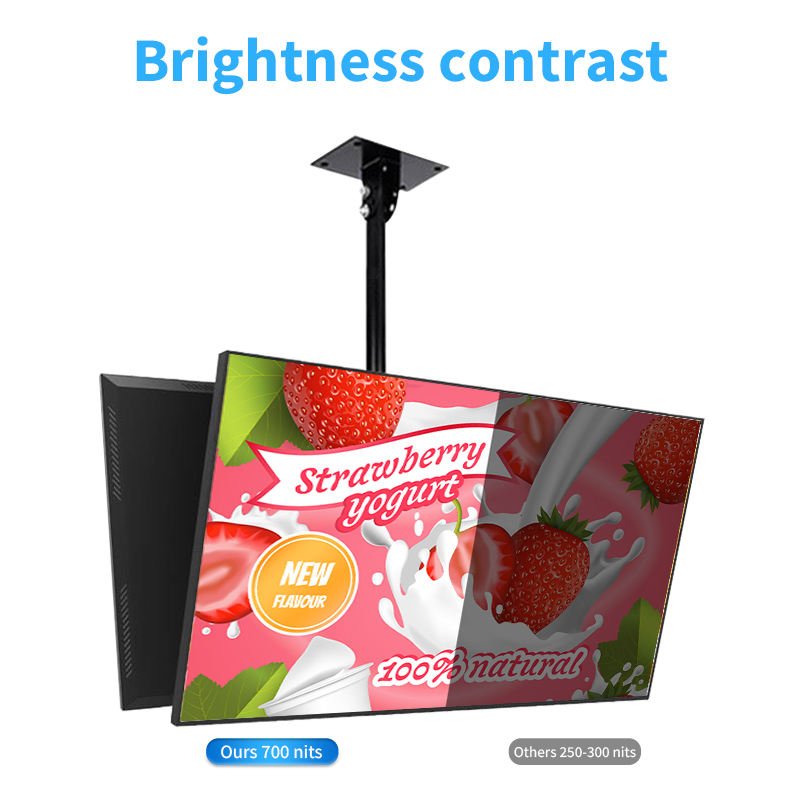 32 43 55 inch wall mount advertising player lcd digital board menu coffee shop fast food menu display board