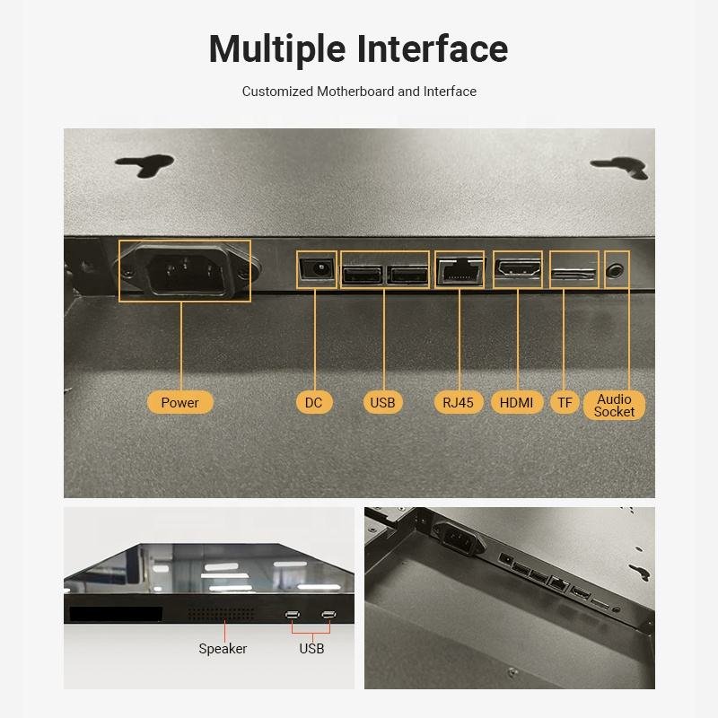 32 43 55 inch wall mount advertising player lcd digital board menu coffee shop fast food menu display board