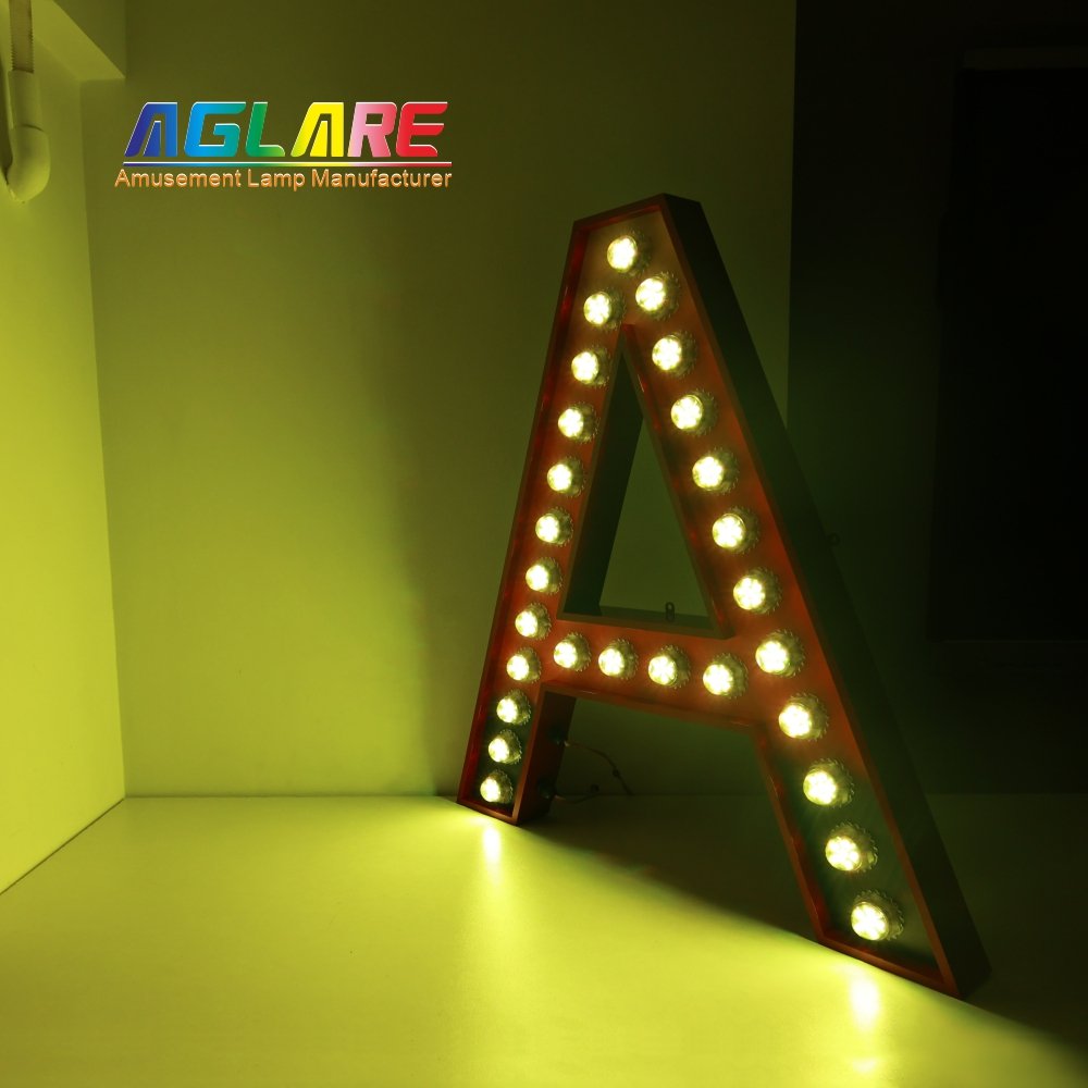 Custom Logo Outdoor LED Illuminated Sign Board Restaurant Letter Design Advertising Durable Light Metal Board