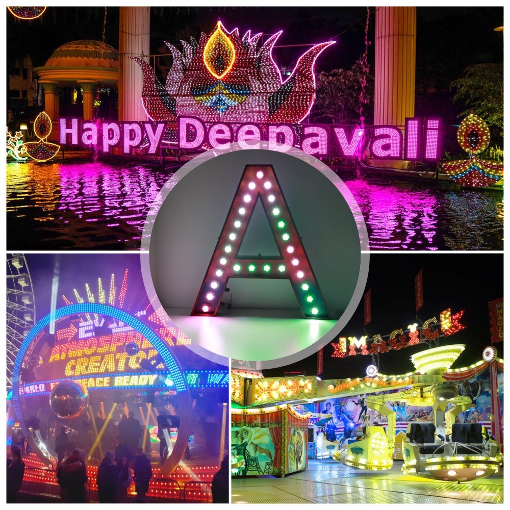 Custom Logo Outdoor LED Illuminated Sign Board Restaurant Letter Design Advertising Durable Light Metal Board