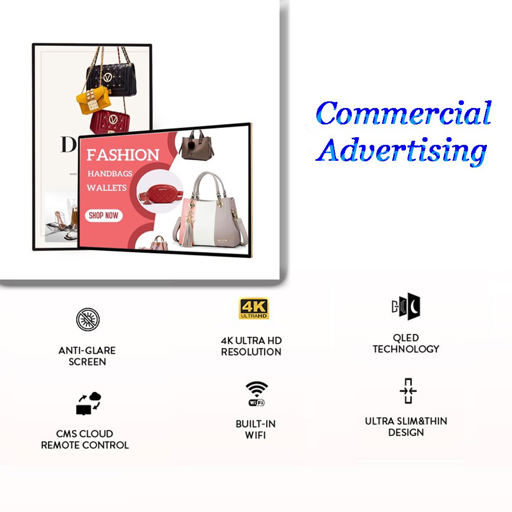 43 inch indoor wifi advertising player ultra thin LCD android digital display wall mount touch screen