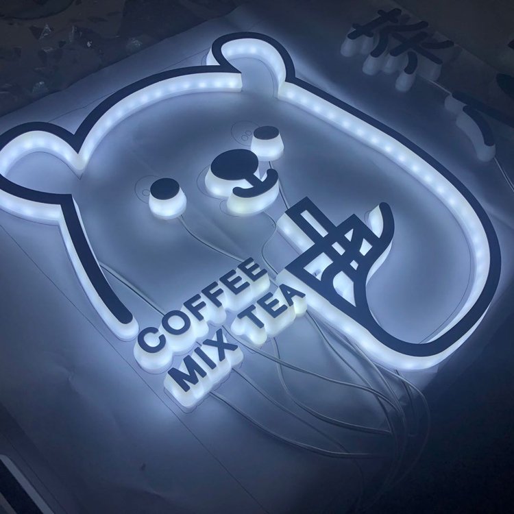 Custom Illuminated Sign Gold Letters Sign 3D Logo Custom LED Signboards Channel logo letter acrylic led sign for business