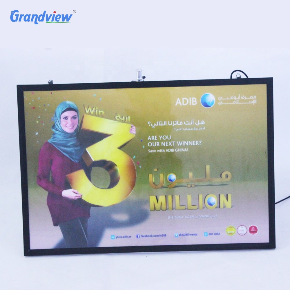 Ultra thin flashing lighting aluminum profile advertising animated digital poster led dynamic lightbox