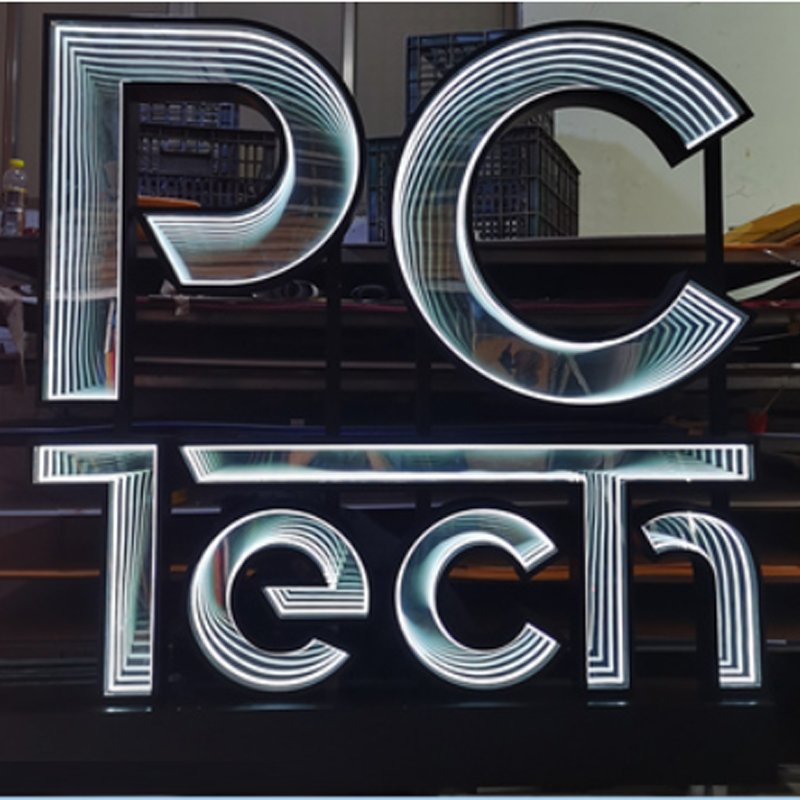 Customize Multi-layer abyss Lights Acrylic Signs Outdoor Directional stainless steel Sign Board Business Signs Office Signboa
