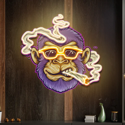 Custom smork shop open logo letter illuminated light advertising acrylic backlit board sign business bar store rgb led neon flex
