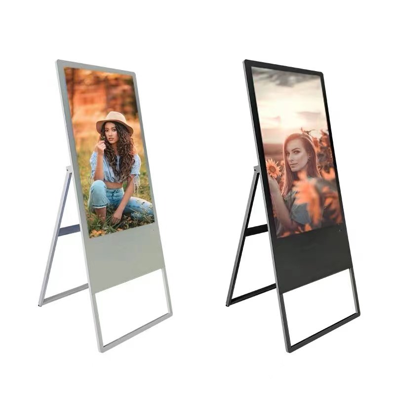 Portable floor Standing 43" inch LED LCD WIFI network Android advertising board touchscreen PC kiosk self-service signage totem