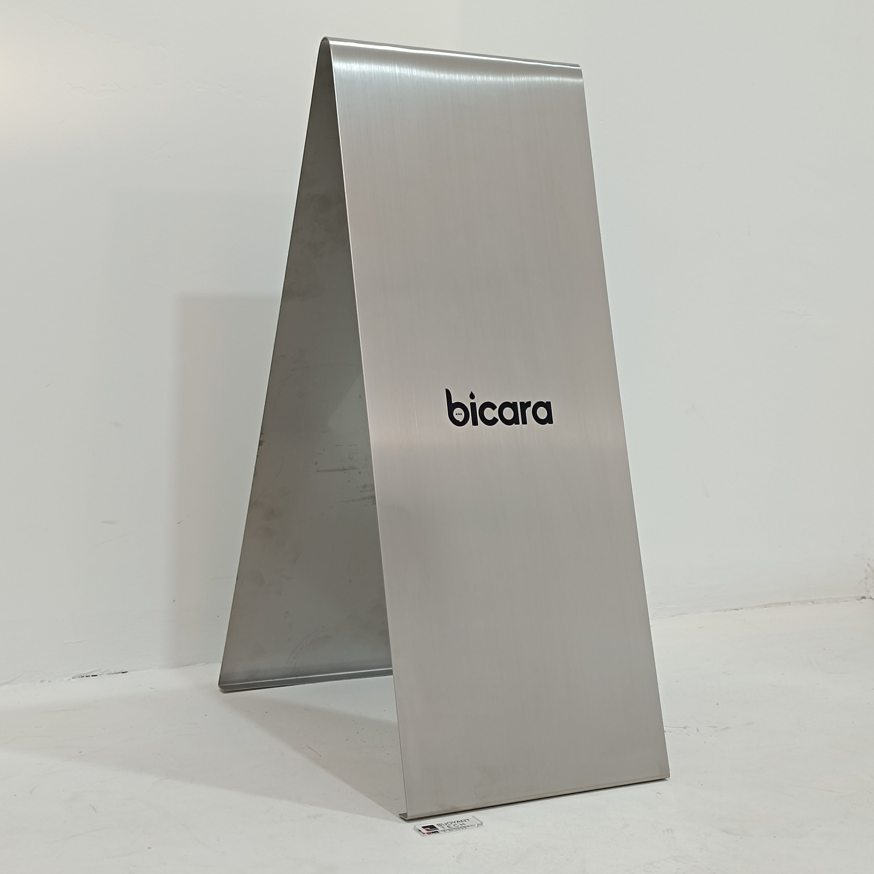 Custom floor folding billboard vertical mirror stainless steel display stand A-Frame shop door standing plate custom Sign Board