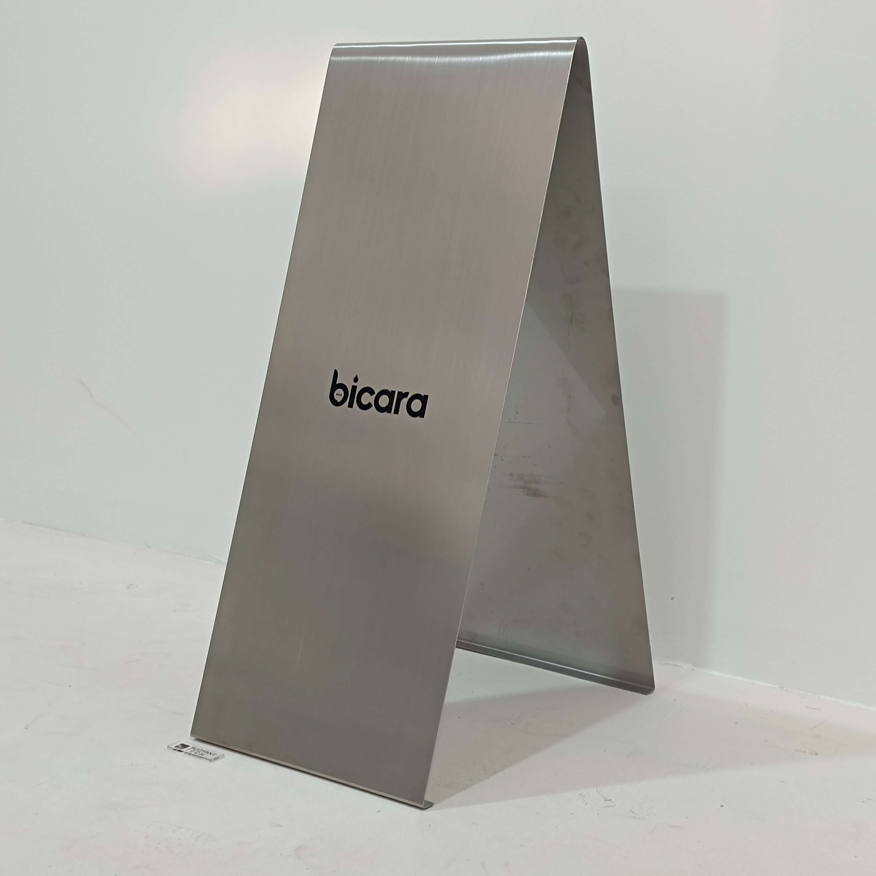 Custom floor folding billboard vertical mirror stainless steel display stand A-Frame shop door standing plate custom Sign Board