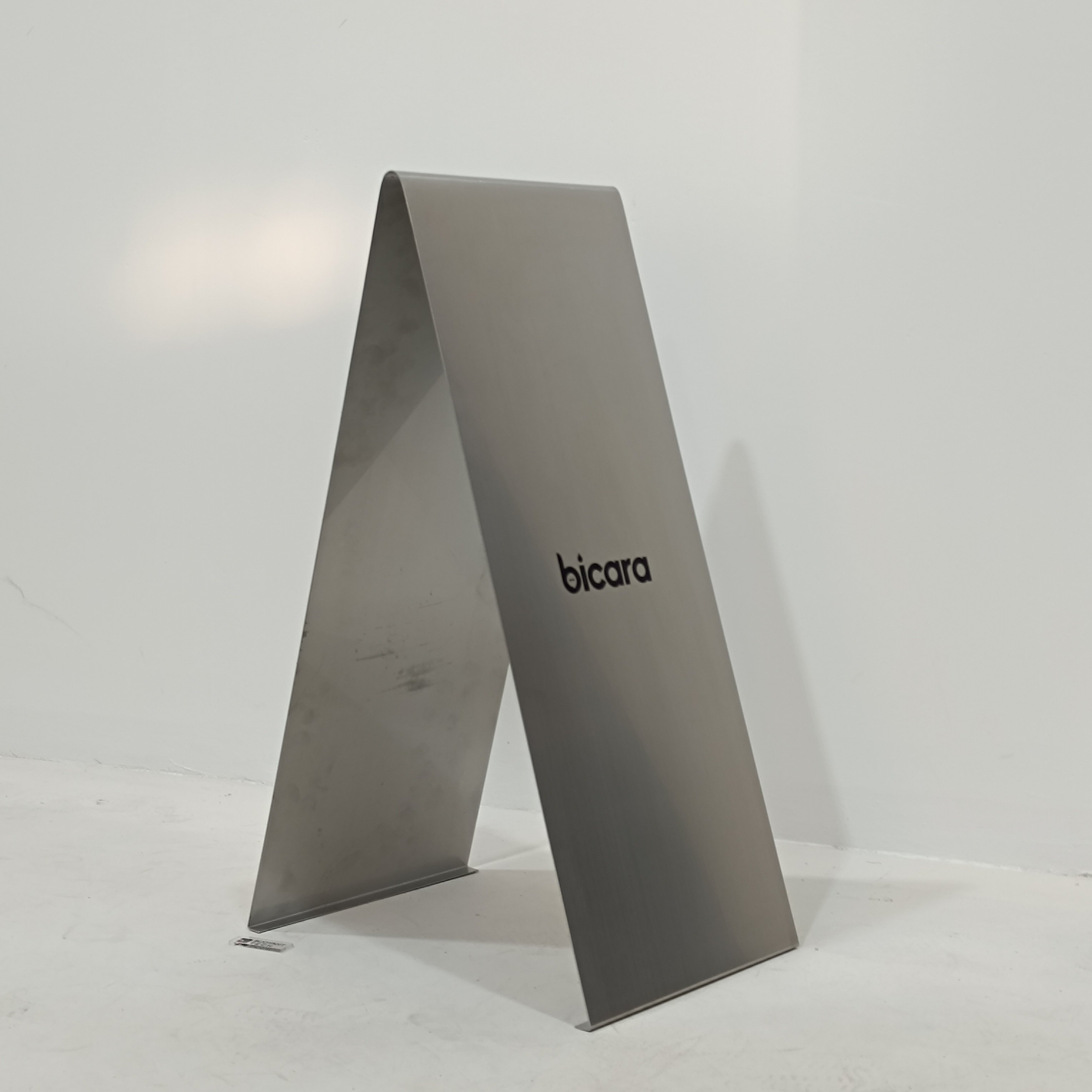 Custom floor folding billboard vertical mirror stainless steel display stand A-Frame shop door standing plate custom Sign Board
