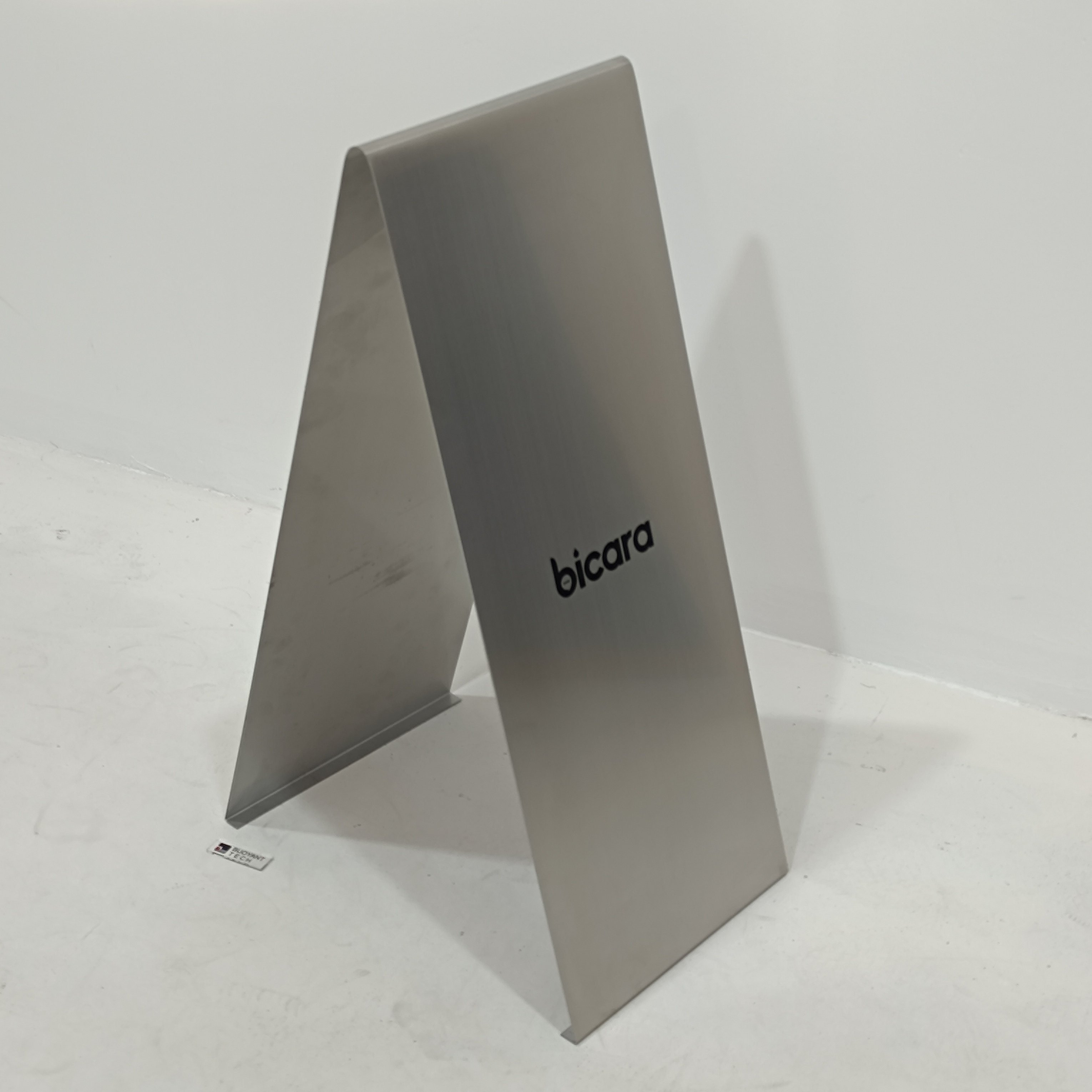 Custom floor folding billboard vertical mirror stainless steel display stand A-Frame shop door standing plate custom Sign Board