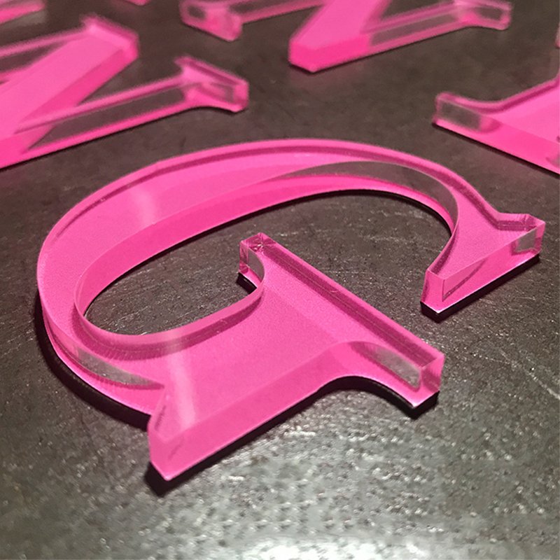 Colourful Acrylic 3D Word Crystal Word Logo Colour Size Can Be Customized Door Signs