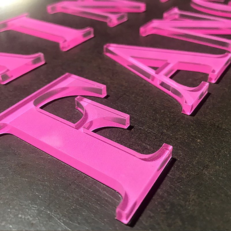 Colourful Acrylic 3D Word Crystal Word Logo Colour Size Can Be Customized Door Signs