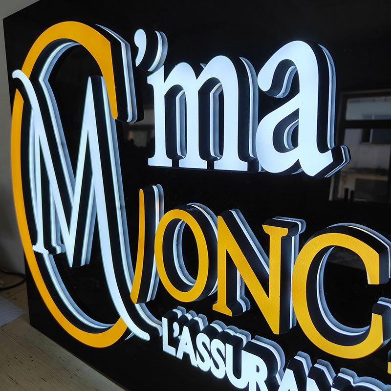 Custom Store Front Lighting Led Acrylic Letter Signage Led Light Sign Board 3D Mini Channel Letters Sign