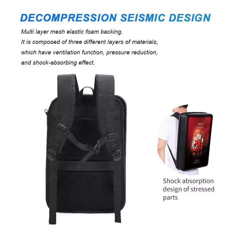 Water Proof High Brightness Outdoor LCD Backpack Walking Billboard Android Advertising 4G Wifi Battery power