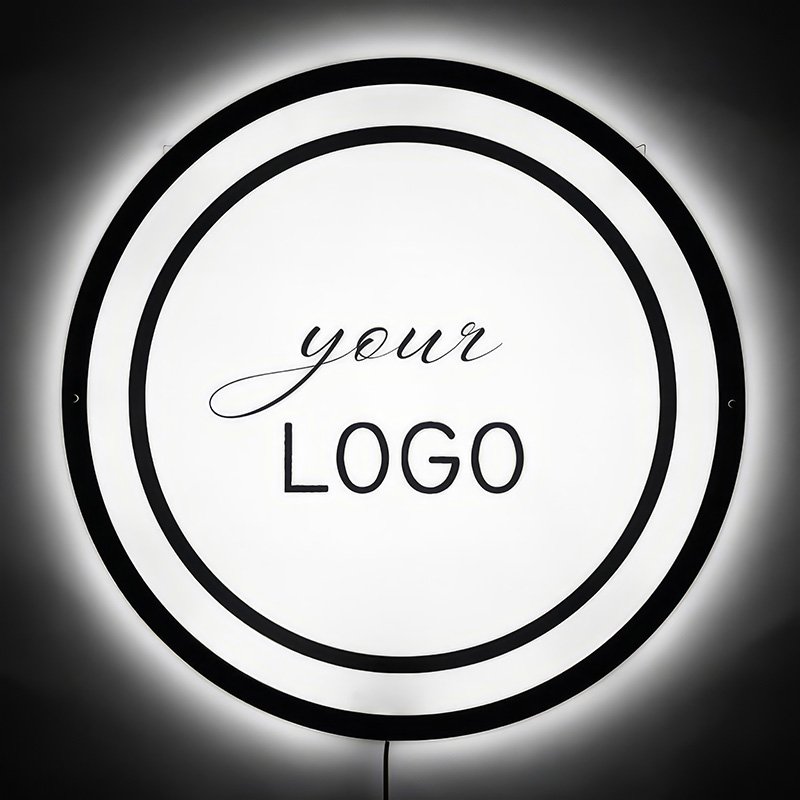Face Spa Beauty Salon Shop Custom Wall Mounted Led Round Shape Neon Sign Logo Light Store Advertising Acrylic Sign Board