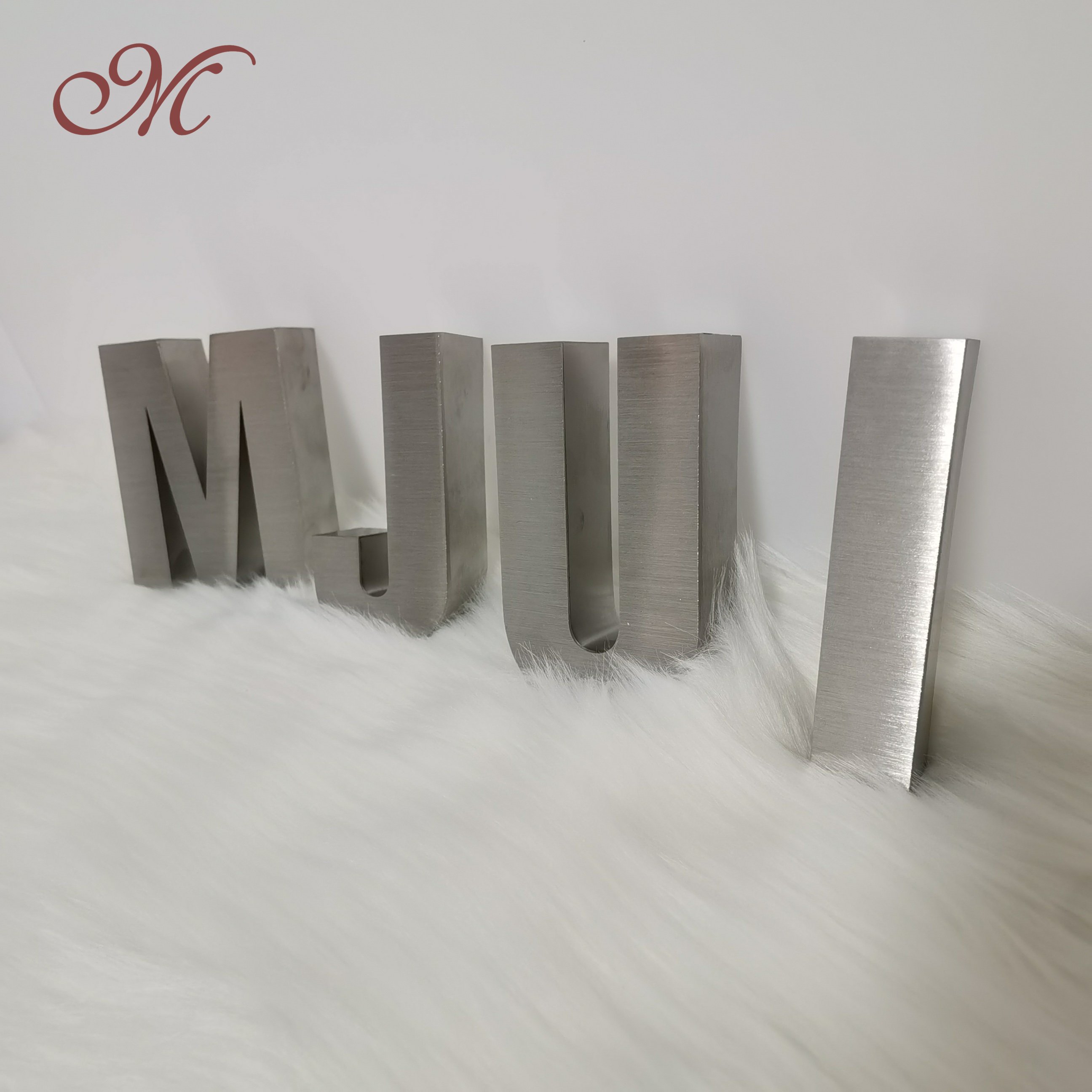 Free sample of custom non illuminated stainless steel laser cut metal letters sign signage logo