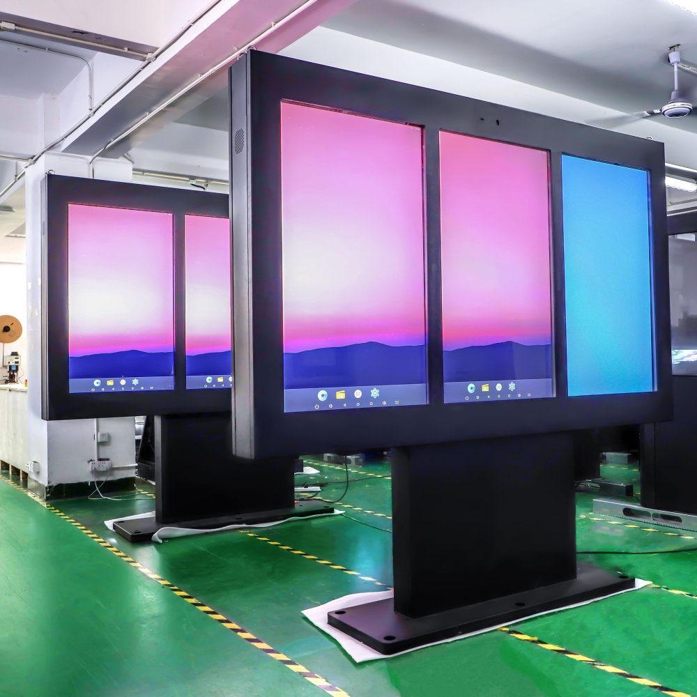 MWE 4K Outdoor Restaurant Advertising Display Screen Digital Signage Drive Thru System Menu Window Through Boards Dooh Kiosk