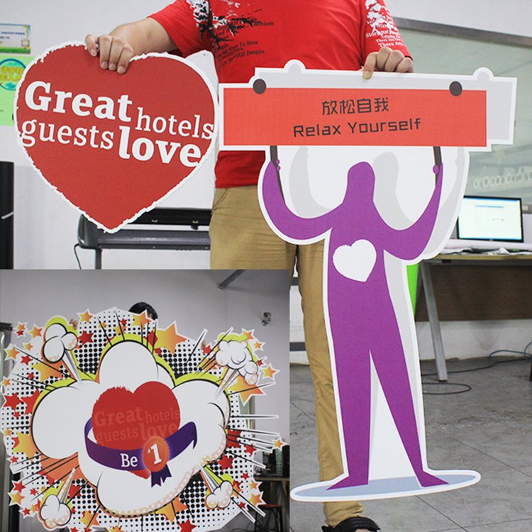 Popular Attractive indoor Advertising Poster Board Stands Human shape pvc foam board Display Stand