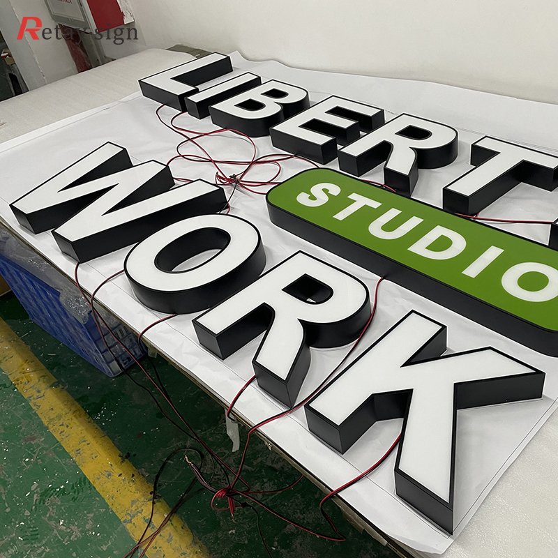 Custom acrylic board led sign letters outdoor led lighted letter sign billboard advertising 3d led sign letters