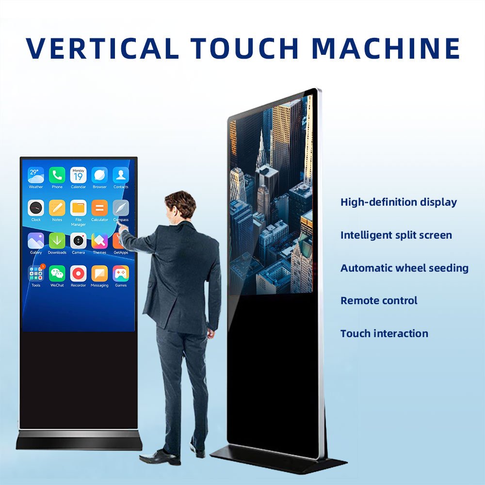 32 Inch Indoor Floor Standing Vertical Interactive Digital Signage Totem LCD TV Touch Screen Kiosk Advertising Display