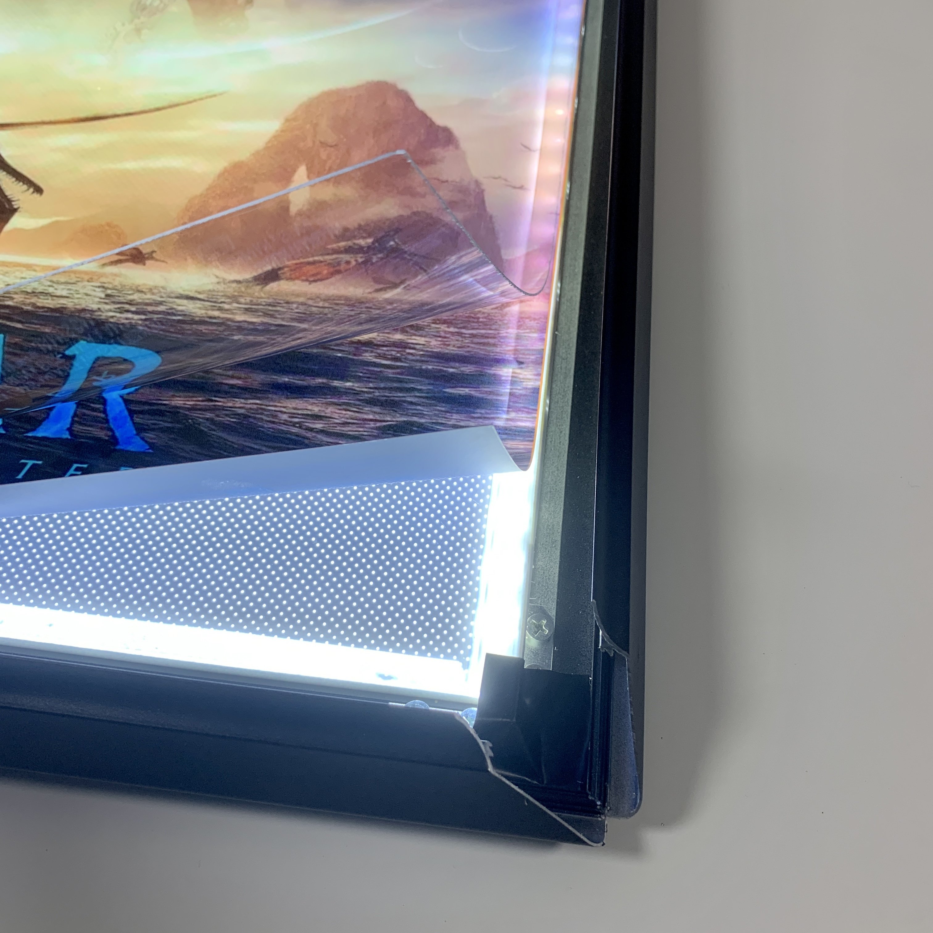 Illuminated Led Menu Backlit Light Box Aluminum Snap Frame Wall Mounted Light Boxes For Fast Food Menu Board