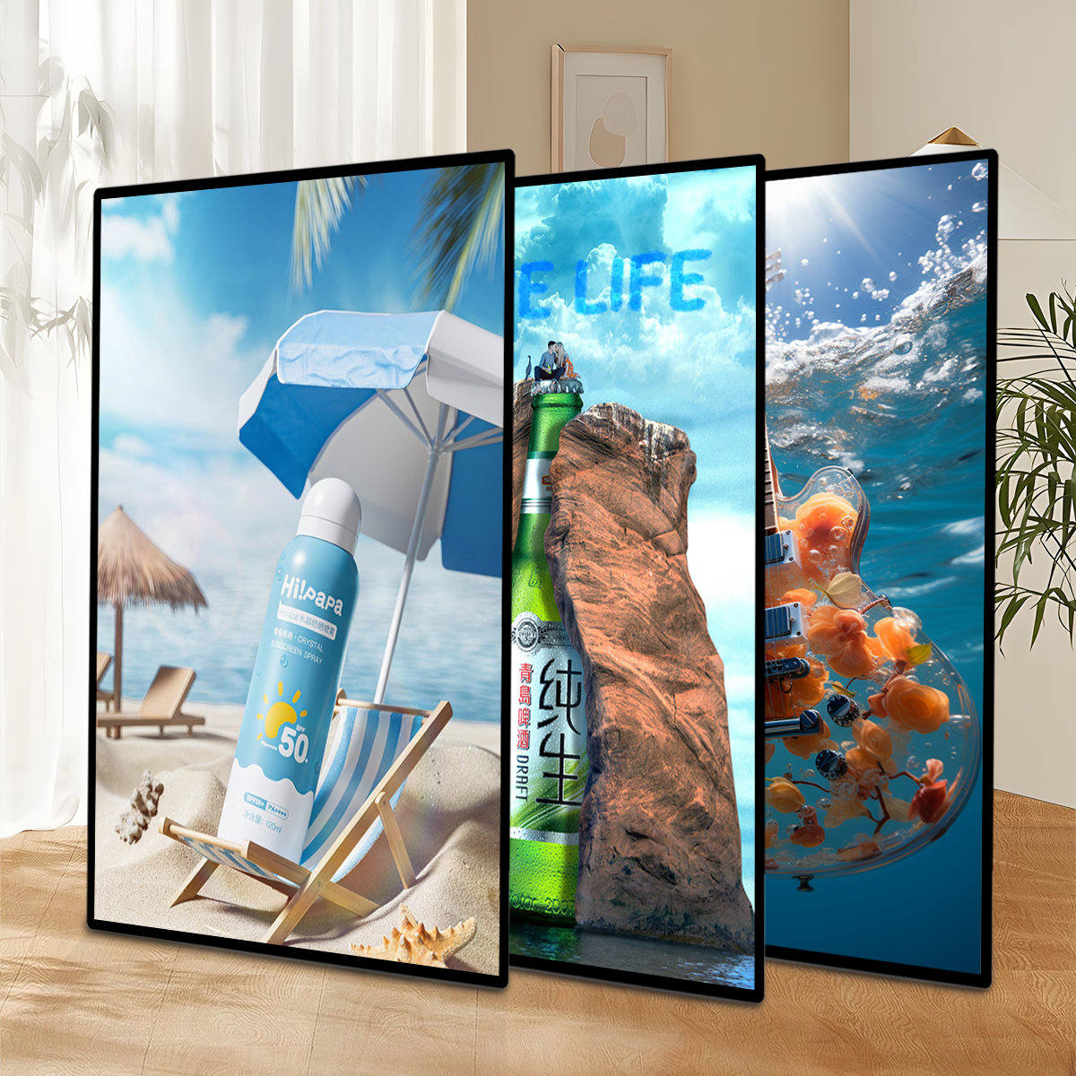 Custom Outdoor Slim Led Advertising Picture Stand Menu Board Frame Light Box Sign