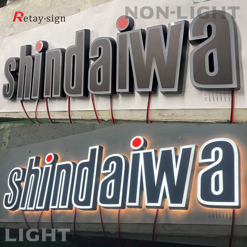 Making advertising logo sign led illuminated outdoor advertising led sign hanging hairdressing advertising sign board