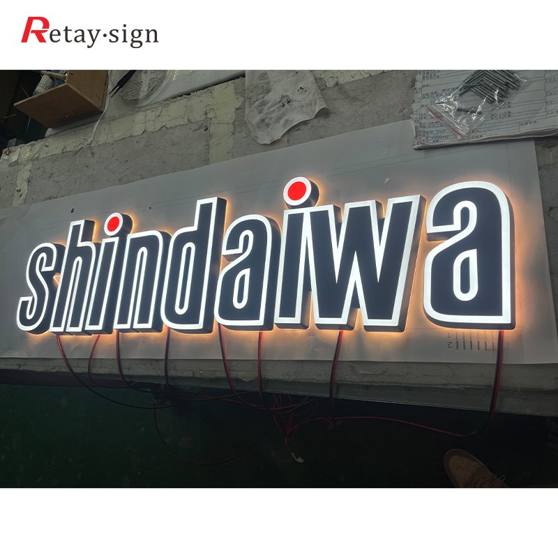 Making advertising logo sign led illuminated outdoor advertising led sign hanging hairdressing advertising sign board