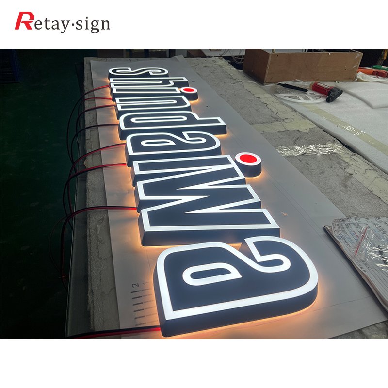 Making advertising logo sign led illuminated outdoor advertising led sign hanging hairdressing advertising sign board