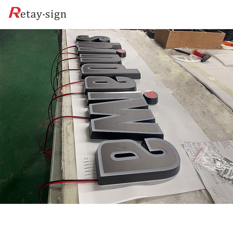 Making advertising logo sign led illuminated outdoor advertising led sign hanging hairdressing advertising sign board