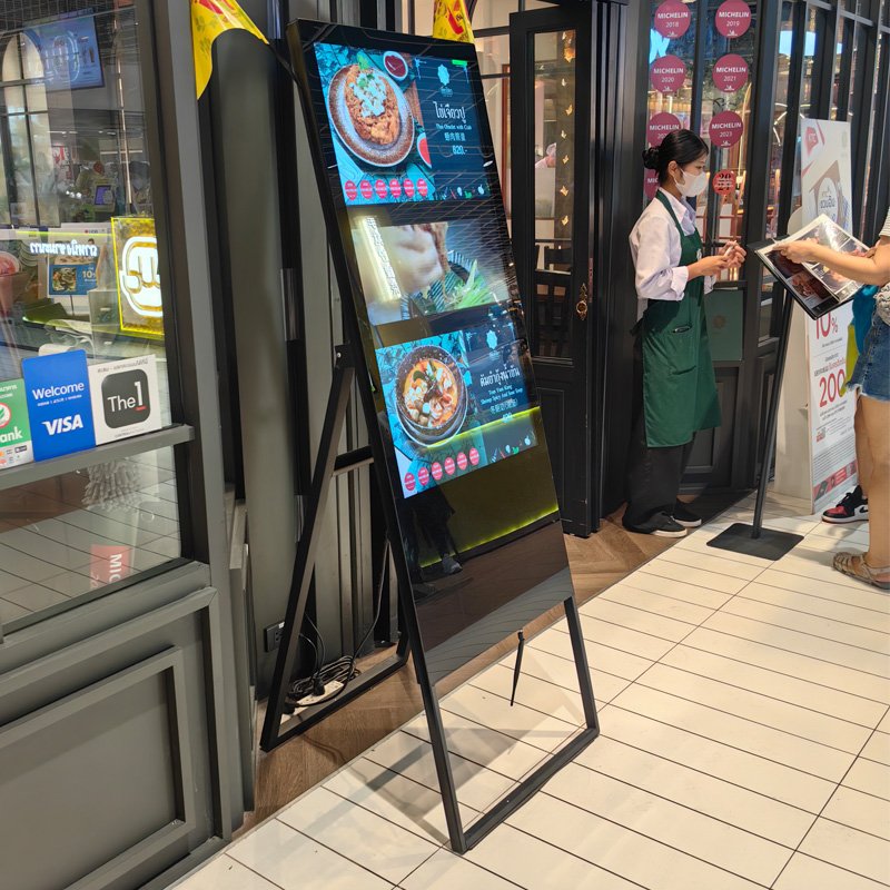 32/43/49/55 inch advertising screen portable poster touch android monitor digital signage and displays for restaurant menu board