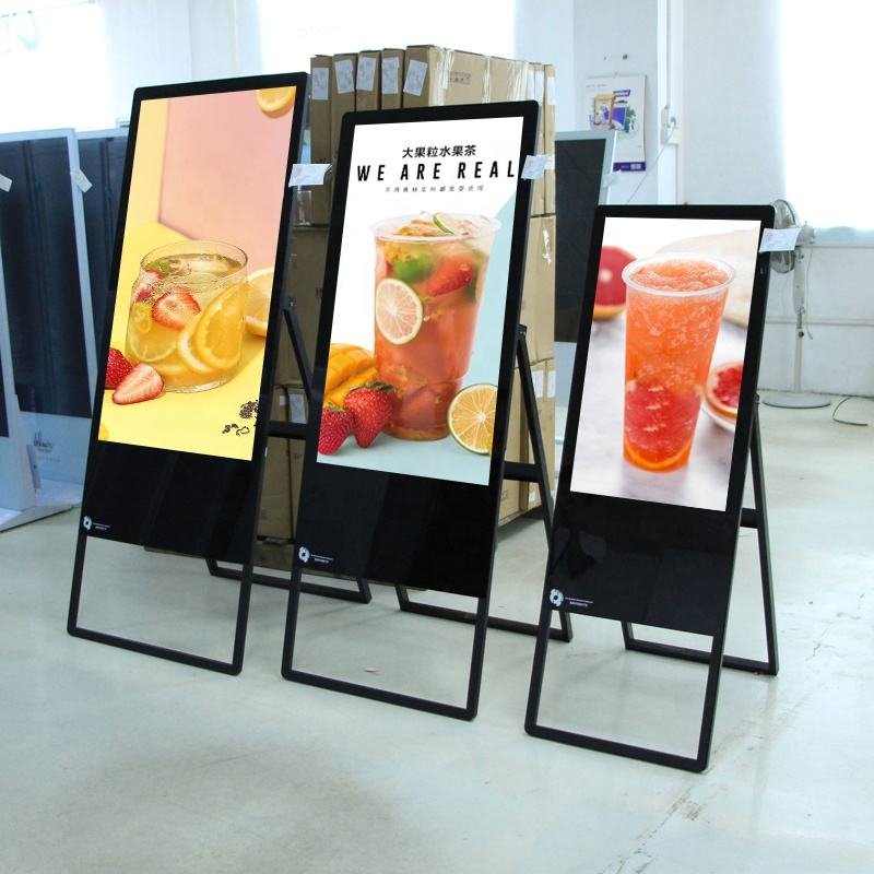 32/43/49/55 inch advertising screen portable poster touch android monitor digital signage and displays for restaurant menu board