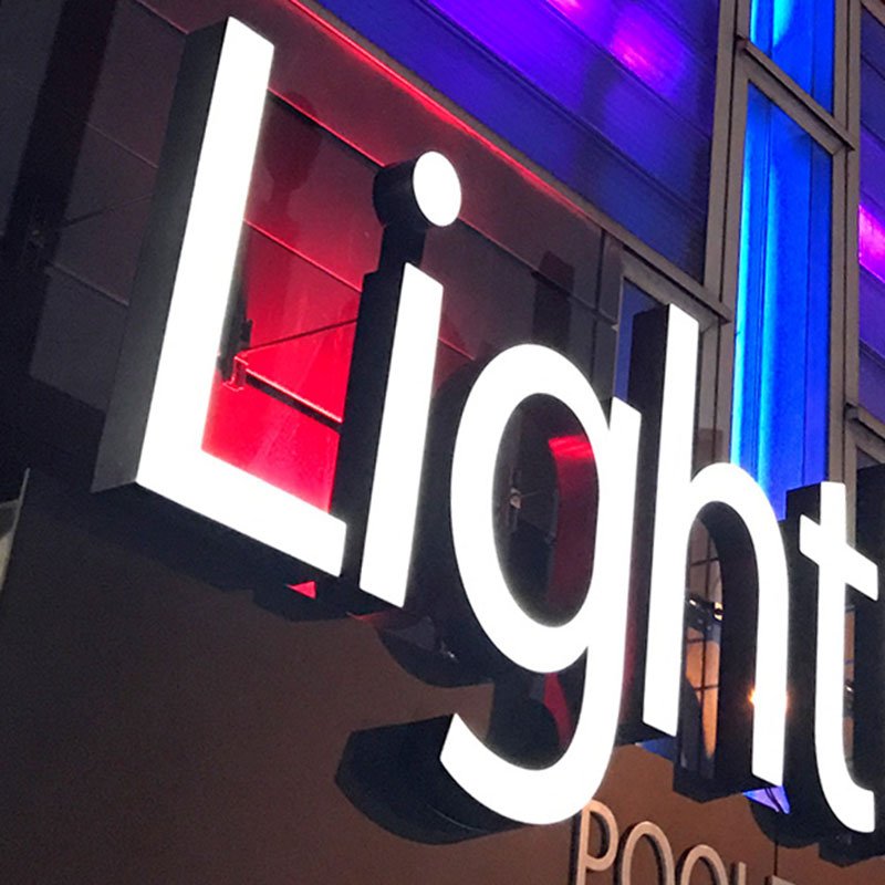 Custom Business Logo Led Luminous Words Advertising Store Front 3D Letter Sign Led Illuminated Logo