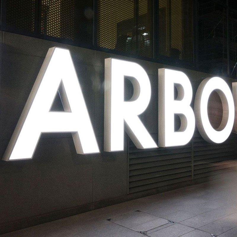 Custom Business Logo Led Luminous Words Advertising Store Front 3D Letter Sign Led Illuminated Logo