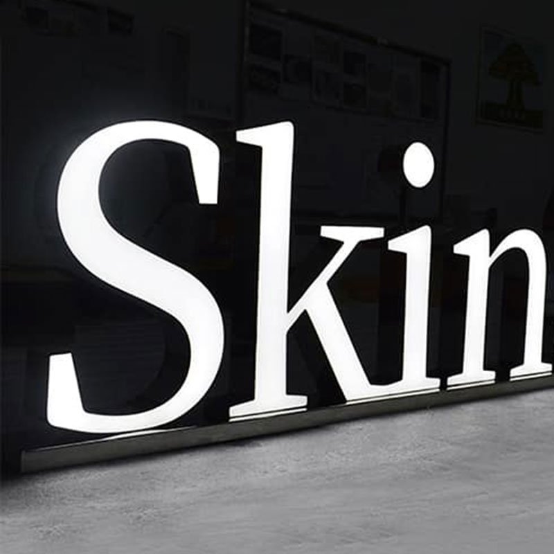 Custom Business Logo Led Luminous Words Advertising Store Front 3D Letter Sign Led Illuminated Logo