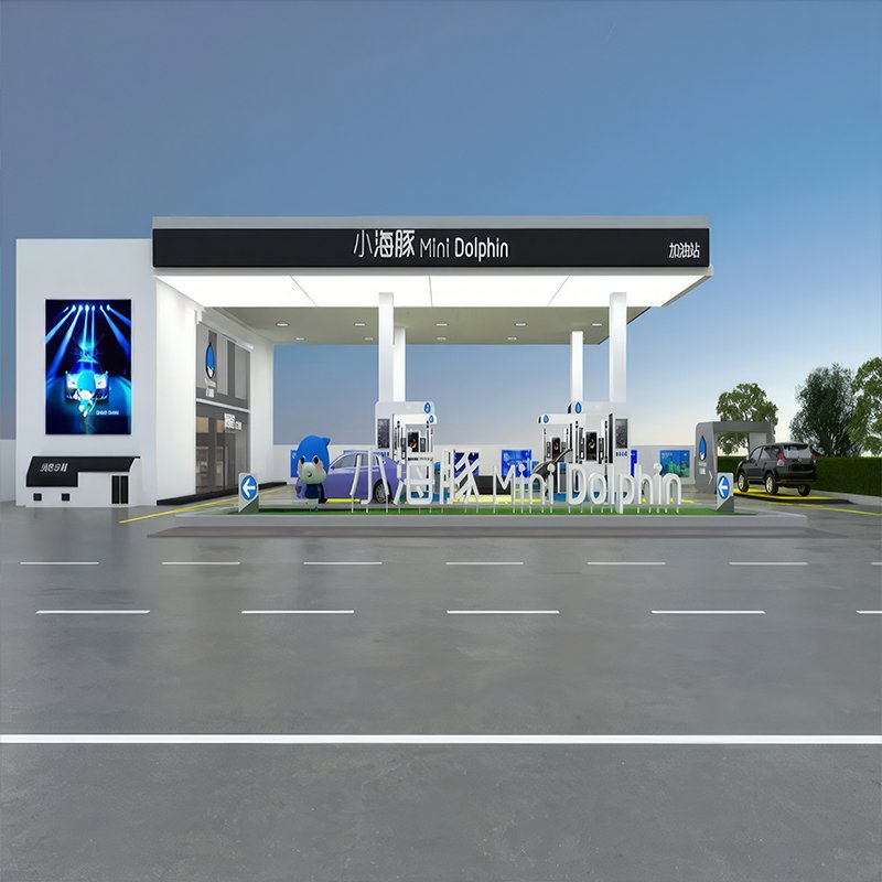 Wholesale Aluminum Stainless Steel Canopy Illuminated Led Gas Station Pylon Sign