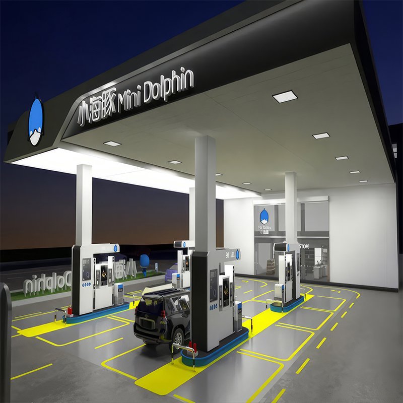 Wholesale Aluminum Stainless Steel Canopy Illuminated Led Gas Station Pylon Sign